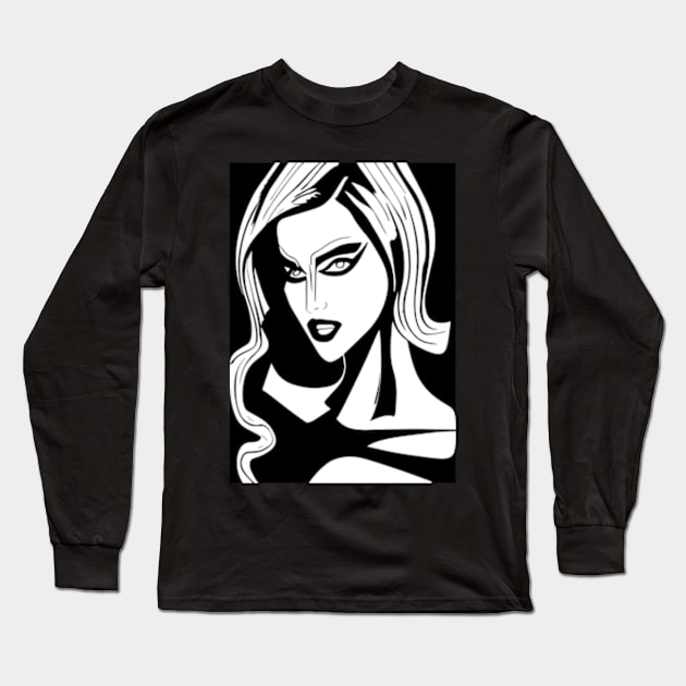 High Fashion Woman Long Sleeve T-Shirt by ArtFactoryAI